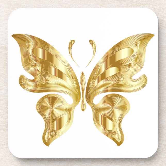 DESSOUS-DE-VERRE GOLDEN BUTTERFLY (Devant)