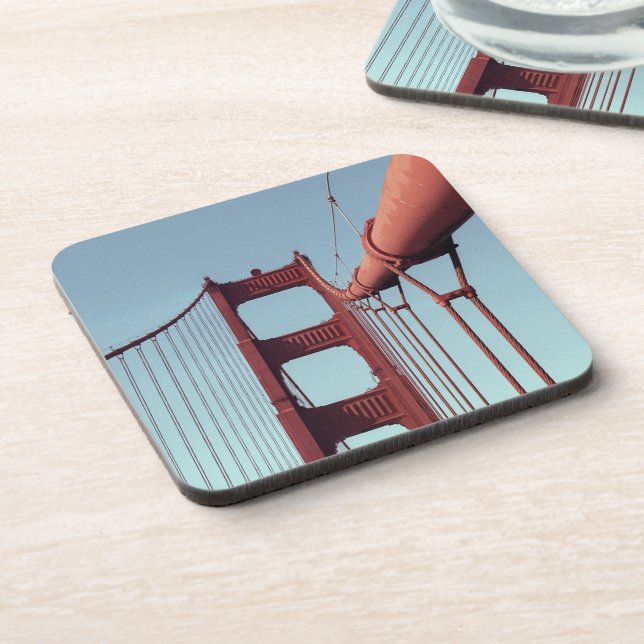 Dessous-de-verre Golden Gate Bridge, Unique San Francisco Photo (Côté gauche)