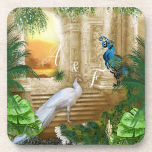 Dessous-de-verre Golden Royal Peacock Temple Dreams