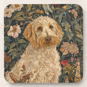 Dessous-de-verre Goldendoodle Garden Tapestry Anniversaire