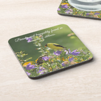 Dessous-de-verre Goldfinch sur Harebell Flower