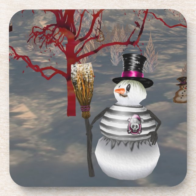 Dessous de verre gothiques Snowman (Devant)