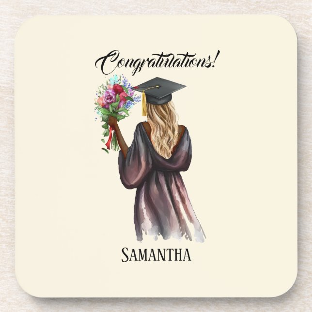 Dessous-de-verre Graduation d'aquarelle personnalisée (14) (Devant)