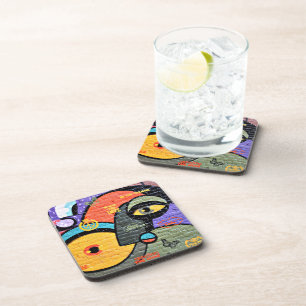 Dessous-de-verre Graffiti d'Amsterdam, coloré et cool,