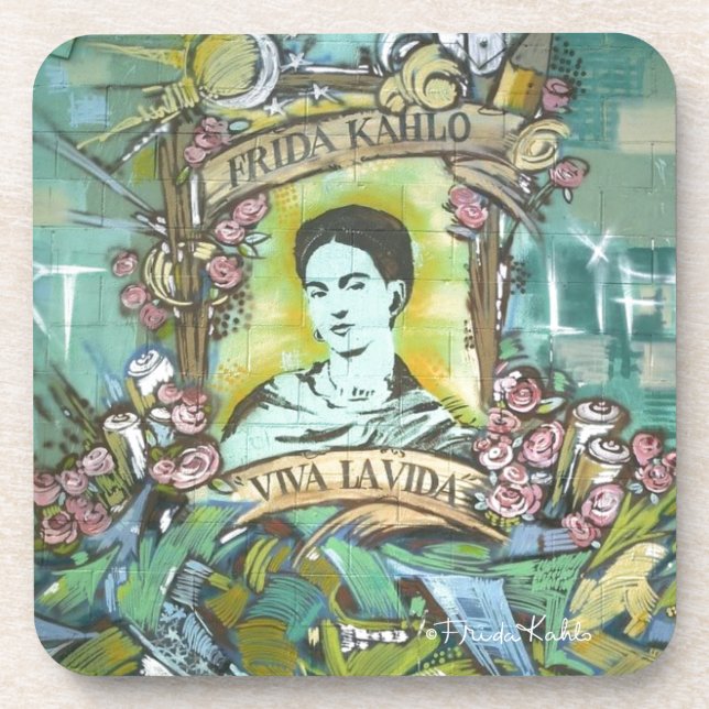 Dessous-de-verre Graffiti Frida Kahlo (Devant)