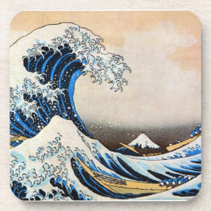 Dessous-de-verre Grande vague, Hokusai, Ukiyo-e