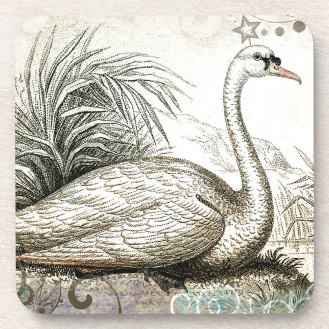 Dessous-de-verre Graphique de cygne (Devant)