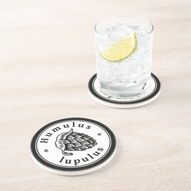 Dessous de verre graphique d'encre de bière Brown  (Côté)