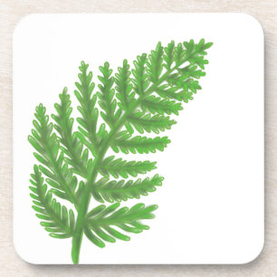 Dessous-de-verre Green Fern, green foliage, botanical pattern