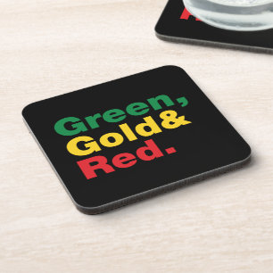 Dessous-de-verre Green, Gold & Red.