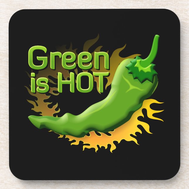 Dessous-de-verre Green is HOT (Devant)