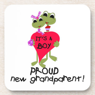 Dessous-de-verre Grenouille fière grand-parent des cadeaux de garço