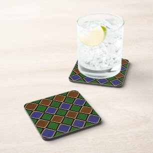 Dessous-de-verre Grille Diamant Arlequin : Harmonie Texturée