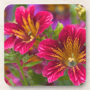 Dessous-de-verre Gros plans de langue peinte de leurs fleurs -