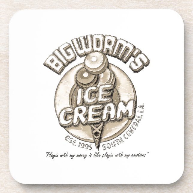 Dessous-de-verre Gros ver noir (Devant)