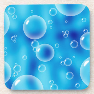 Dessous-de-verre Grosses bulles bleues rebondissantes