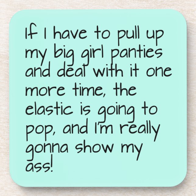 Dessous-de-verre Grosses culottes de filles turquoise (Devant)