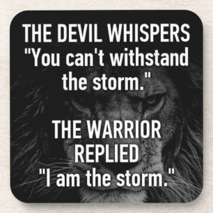 Dessous-de-verre Guerrier - Je Suis La Tempête - Lion Beast Motivat