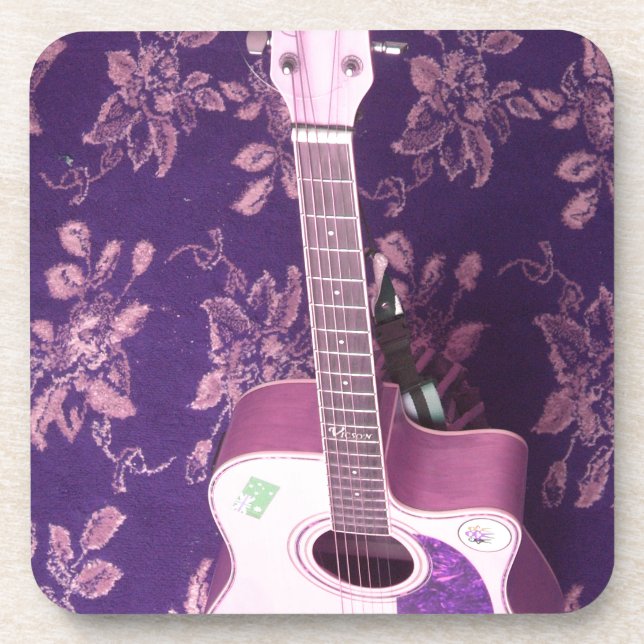 Dessous-de-verre Guitare vintage : Le rêve de style africain (Devant)