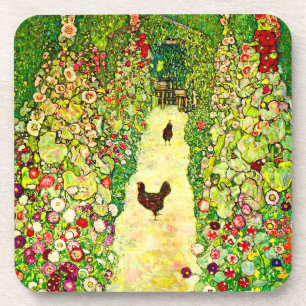 Dessous-de-verre Gustav Klimt Garden with Chickens