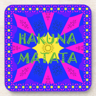 Dessous-de-verre Hakuna Matata Beaux Designs Incroyables Couleurs