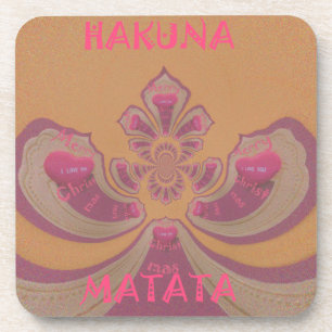 Dessous-de-verre Hakuna Matata Joyeux Noël joli coeur design