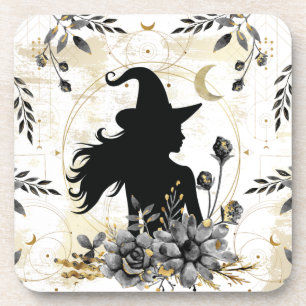 Dessous-de-verre Halloween contemporain moderne sorcière 3