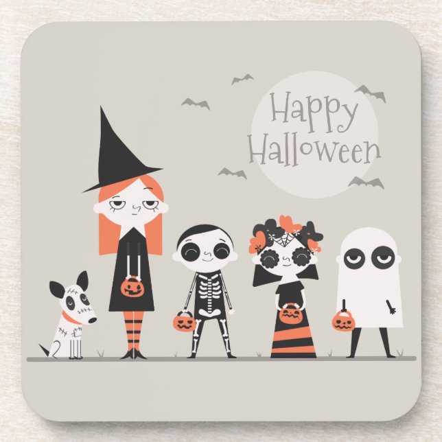 Dessous-de-verre Halloween simple mais élégant | Dessous-de-verres (Devant)