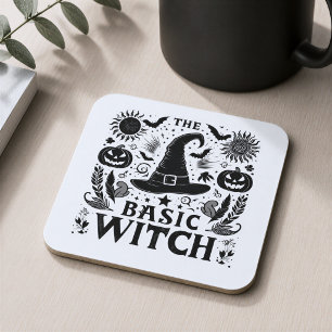 Dessous-de-verre Halloween Sorcière Basique Monochrome Moderne