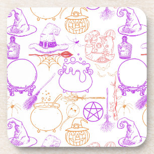 Dessous-de-verre Halloween Witchcraft Motif Neon 01