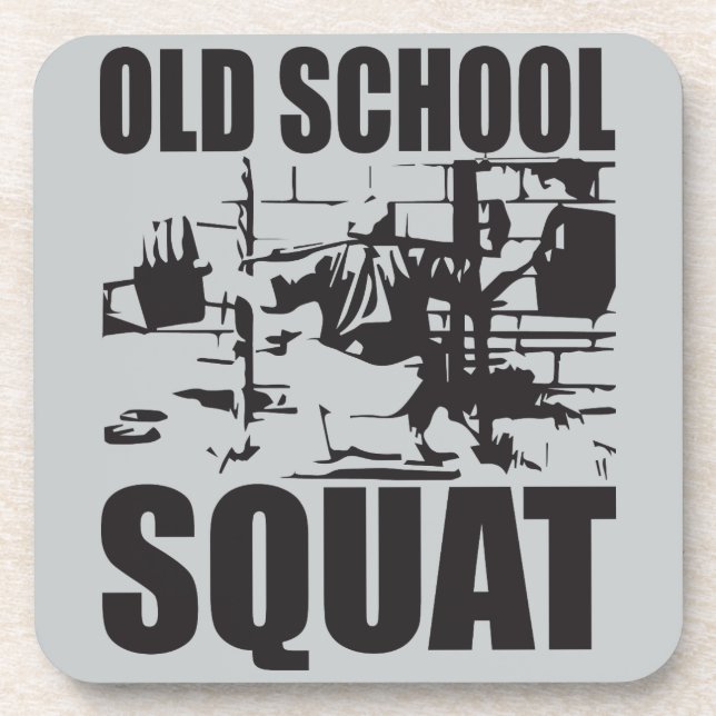 Dessous-de-verre Haltérophilie - Old School Squat (Devant)
