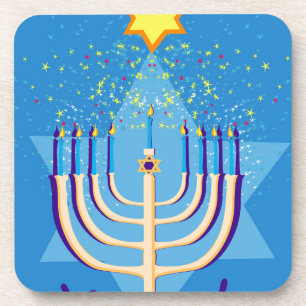 Dessous-de-verre hanoukka menorah