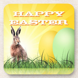 Dessous-de-verre HAPPY EASTER - Lapin & Oeufs