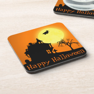 Dessous-de-verre Happy Halloween Silhouette paysage