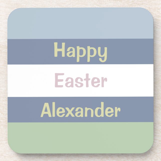 Dessous-de-verre Happy Happy Text Beverage Coaster (Devant)