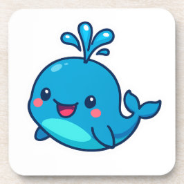 Dessous-de-verre Happy Kawaii Baleine Sticker - mignon ami Océan