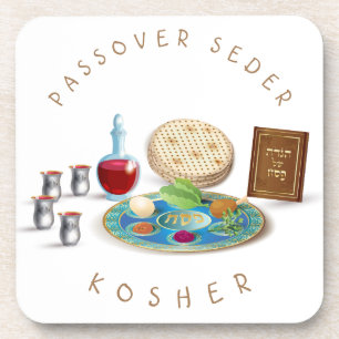 Dessous-de-verre Happy Passover Seder Plate Kosher Pesach