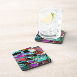 Dessous-de-verre Hard Plastic Coaster – Neon Pulse