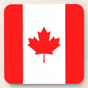 Dessous-de-verre Hard plastic coaster with flag of Canada