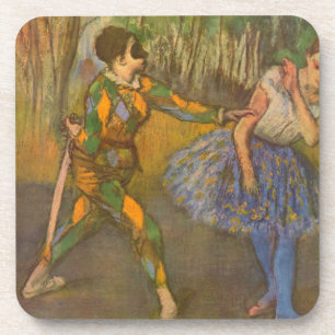 Dessous-de-verre Harlequin et Columbine par Edgar Degas Art ancien