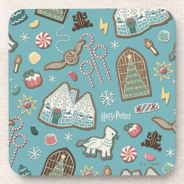 Dessous-de-verre HARRY POTTER™ HOGWARTS™ Motif de cookies de Noël (Devant)