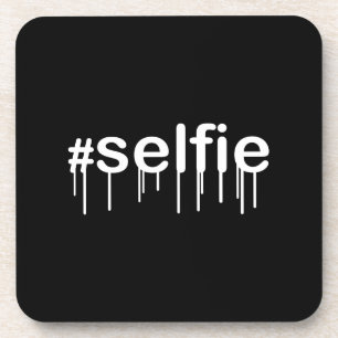Dessous-de-verre Hashtag Selfie Drooling Décor noir