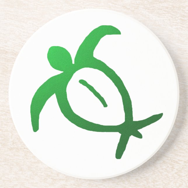 Dessous de verre hawaïens de pétroglyphe de Honu (Devant)