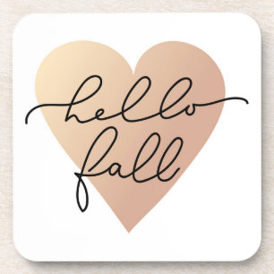 Dessous-de-verre Hello Fall Love Heart