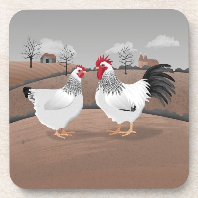 Dessous-de-verre Hen & Rooster (Devant)