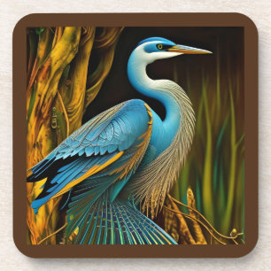 Dessous-de-verre Héron bleu à Reeds