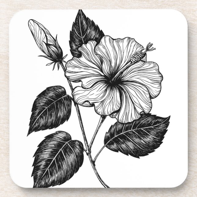 Dessous-de-verre Hibiscus fleur II (Devant)