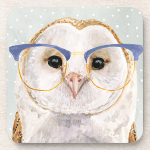 Dessous-de-verre Hibou sage Quatre-Eyed du forestier  