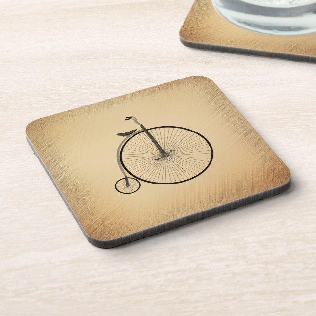 Dessous-de-verre High-Wheel Antique Bicycle Rustic (Côté gauche)