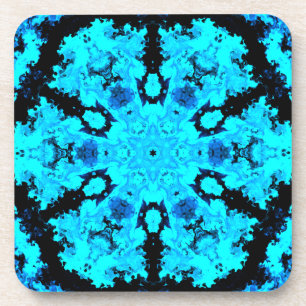 Dessous-de-verre Hippie psychédélique bleu et noir